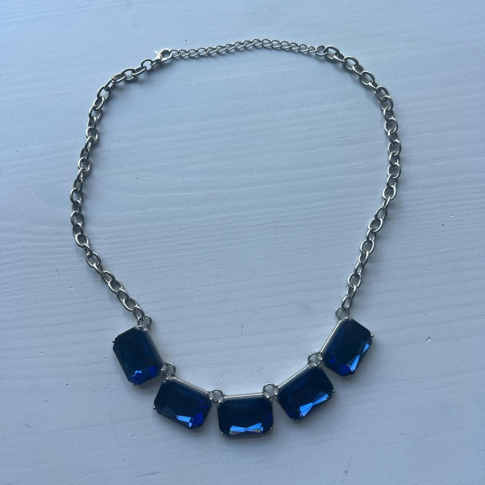 Elegant Blue Stone Necklace
